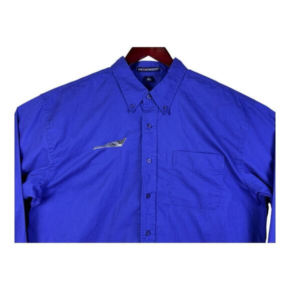 Northrop Grumman B-2 Port Authority Shirt Mens XL Blue Long Sleeve Button Up